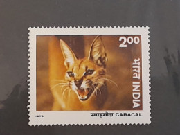 India 1976 ~ Wildlife Preservation - Fauna / Wild Animals 1v "CARACAL - WILD CAT" Mint Condition As Per Scan - Otros & Sin Clasificación