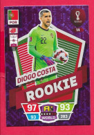 FIFA World Cup Qatar 2022-Coupe Du Monde Qatar-ROOKIE DIOGO COSTA -N°14, ADRENALYN XL - Trading-Karten