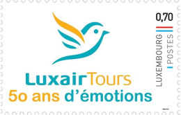 Luxembourg** - Timbre Privé / Privézegel - 50 Ans LUXAIR Tours - Salon Du Tourisme - Hotels, Restaurants & Cafés