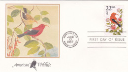 États-Unis FDC 1987 1743 Oiseaux Liwi Rouge - 1981-1990