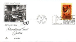 NATIONS UNIES FDC 1961 COURT INTERNATIONALE DE JUSTICE - FDC