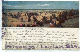 - The Sands - BLACKPOOL - ( Lancashire ), écrite, 1904, Très épaisse, Cliché Rare, Précurseur, TBE, Scans. , - Blackpool