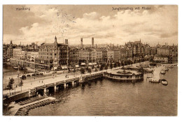 Allemagne--HAMBOURG--1911-- Jungfernstieg Mit Alster ....timbre....cachet  Altona - Andere & Zonder Classificatie