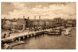 Allemagne--HAMBOURG--1911-- Jungfernstieg Mit Alster ....timbre....cachet  Altona - Altri & Non Classificati