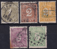 NETHERLANDS INDIES 1883-90 - Canceled - Sc# 17-21 - Netherlands Indies