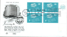 NATIONS UNIES FDC 1961 FONDS MONETAIRE INTERNATIONAL - FDC