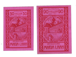 **notgeld   Austria  Maria Laah 50+90 Heller  S 585b Cat Val 9,00 Euro - Autriche