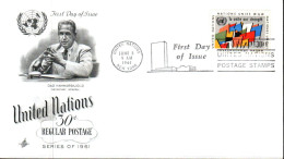 NATIONS UNIES FDC 1961 30 CTS SERIE COURANTE - FDC