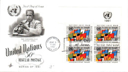 NATIONS UNIES FDC 1961 30 CTS SERIE COURANTE - FDC
