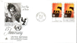 NATIONS UNIES FDC 1961 15 ANS O N U - FDC