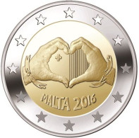 Pièce De 2 Euros (Mint) UNC - Malte - Solidarity Through Love - Malta