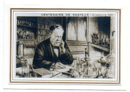 Homme Célèbres-- PASTEUR .---.REPRODUCTION--..carte Double  Format 12 X 17 -- - Personnages Historiques