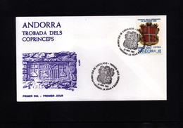 Andorra Spanish 1987 Michel 192 FDC - Lettres & Documents