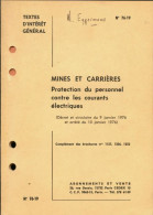 Mines Et Carrières. Protection Du Personnel Contres Les Courants électriques De Collectif (1976) - Diritto