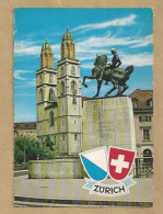 CH.- ZWITSERLAND. SUISSE. ZURICH.GROSSMUNSTER UND HANS WALDMANN DENKMAL. 1962 - Wald