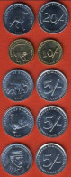 Somaliland 5-20 Shillings 2002-2005, Set5, Animals, KM#3-6,19, Unc - Somalia