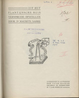 Maurits Sabbe:Uit Het Plantijnsche Huis Verspreide Opstellen Uitg Victor Kesseler, Antwerpen 1923 - Antiquariat