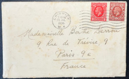 ENVELOPPE / CHISWICK POUR PARIS FRANCE 1936 - Storia Postale