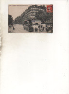 75. CPA - PARIS - Tramway à étage - Ligne Porte D'Ivry- Les Halles - Bld Saint Michel -  1908 - Scan Du Verso - - Strassenbahnen