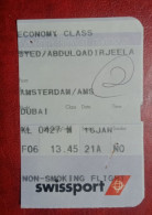 SWISSPORT AIRLINES AIRWAYS ECONOMY CLASS BOARDING PASS - Carte D'imbarco