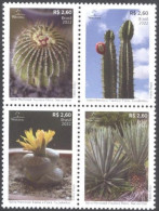 BRAZIL 14/2022  -  Fauna And Flora — Succulents  - Blk Of 4v  - MINT - Unused Stamps