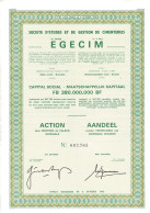 Titre De 1973 - Société D'Etudes Et De Gestion De Cimenteries - EGECIM - - Afrique