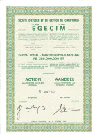 Titre De 1973 - Société D'Etudes Et De Gestion De Cimenteries - EGECIM - - Africa