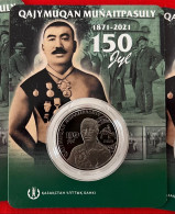 Kazakhstan 100 Tenge 2021 "Qajymuqan Munaitpasuly" CoinCard UNC - Kasachstan