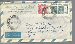 58089)  Brazil Air Mail Postmark Cancel 1966 Enclosure - Storia Postale