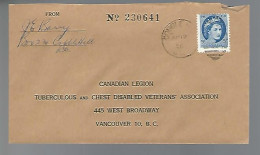 58097)  Canada BC Cobble Hill Duplex  Postmark Cancel 1956 - Briefe U. Dokumente