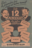 Daverdain  "  Les  Douze Monologues Les Plus Célèbres  " - Song Books