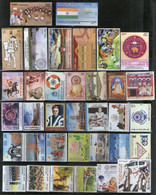 India 2022 Year Pack Of 35 Stamps On Covid-19 Sikhism Military Tiger Police Joints Issue MNH - Annate Complete