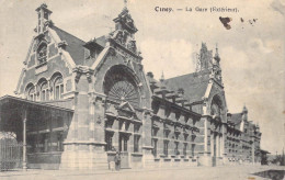 BELGIQUE - Ciney - La Gare ( Extérieur ) - Carte Postale Ancienne - Ciney