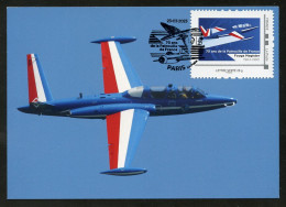 FRANCE (2023) Carte Maximum Card - 70 Ans De La Patrouille De France, Avion Airplane Aircraft Fouga Magister (1964-1980) - 2020-…