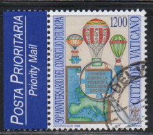 CITTÀ DEL VATICANO VATICAN VATIKAN CITY 1999 CONSIGLIO D'EUROPA LIRE 1200 USATO USED OBLITERE' - Used Stamps