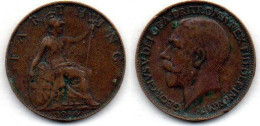 MA 22581 / Grande Bretagne - Great Britain Farthing  1914 TTB - B. 1 Farthing