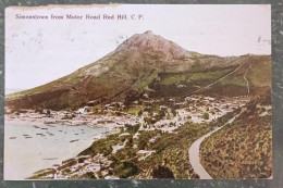 CAPE TOWN 1927 SIMONTOWN MOTOR ROAD RED HILL, C P To ENGLAND Picture Card PSB As Per Scan - Luftpost