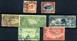 Estados Unidos (aéreos) Nº 1, 3, 8/10, 22/3. Año 1918/37 - 1a. 1918-1940 Used