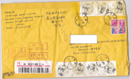 BAMBOO, STARS, FINE STAMPS ON REGISTERED COVER, 2021, CHINA - Cartas & Documentos