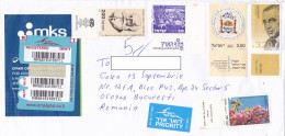 PERSONALITIES, TOWN, SABBATH, FLOWERS, FINE STAMPS ON REGISTERED COVER, 2021, ISRAEL - Covers & Documents