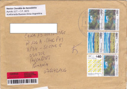 PEAR TREES, LANDSCAPES, FINE STAMPS ON REGISTERED COVER, 2021, ARGENTINA - Storia Postale