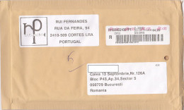 AMOUNT 4.20 MACHINE STICKER STAMPS ON REGISTERED COVER, 2021, PORTUGAL - Storia Postale