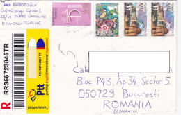 EUROPA CEPT, BIRDS, ARCHITECTURE, FINE STAMPS ON REGISTERED COVER, 2020, TURKEY - Covers & Documents