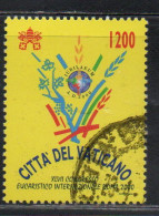 CITTÀ DEL VATICANO VATICAN VATIKAN 2000 CONGRESSO EUCARISTICO LIRE 1200 USATO USED OBLITERE' - Used Stamps