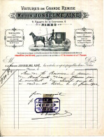 FACTURE.30.NIMES.VOITURES DE GRANDE REMISE POUR NOCES,BAPTEMES & VISITES.MAISON JOSSELME AINE 3 SQUARE DE LA COURONNE. - Transport