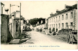 64 - ARETTE - RUE PRINCIPALE ET ECOLE DE FILLES - Autres & Non Classés