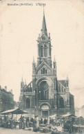 BELGIQUE : BELGIUM - BRUXELLES (ST-GILLES) - L'église Et Le Marché - Mercati