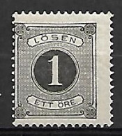 SUEDE    -   Timbre-Taxe   -   1874.   Y&T N° 1 * - Postage Due