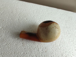 Ancienne PIPE En écume De Mer Sans Embouts Long 8,8 Cm Env Diamètre : 5 Cm Poids : 50 Grammes - Meerschaumpfeifen