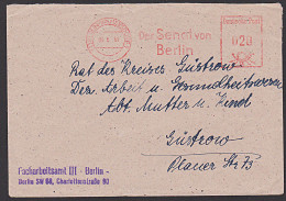 BERLIN-WILMERSDORF  AFS =020= Behörde "Der Senat Von Berlin" Nach Güstrow Facharbeitsamt - Machines à Affranchir (EMA)